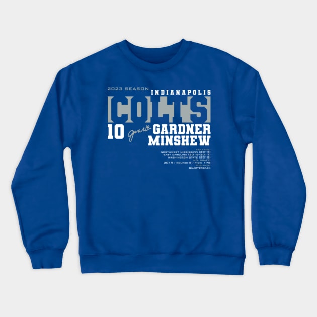 Minshew Colts 2023 Gardner Minshew Crewneck Sweatshirt